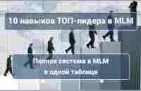 10 навыков ТОП лидера в MLM, полная система в одной таблице - YouTube