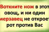 Воткните нож в этот овощ, и ни один мерзавец не откроет рот против Вас - YouTube