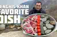 Emperor Genghis Khans Favorite Dish! Meat Cooked on Stones - YouTube