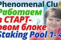 Phenomenal Club. Как работать в СТАРТовом блоке: Staking Pool 1-4❓Как заработать в интернете Bitcoin - YouTube