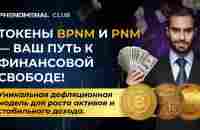 Токены bPNM и PNM - Уникальная дефляционная модель для роста активов и пассивного дохода!