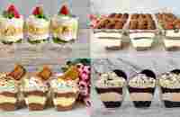 4 Easy NO BAKE Dessert Cup Recipes. No Eggs, No Gelatine, No Alcohol! - YouTube