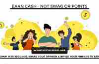 SocialRebel - Earn Cash,Not Swag OR Points | Social Earning Network