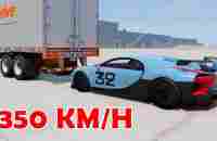 Trailer vs Bugatti Chiron 350 KM/H - BeamNG Drive - YouTube