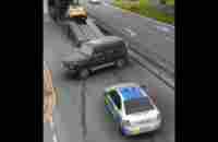 G wagon AMG police chase, insane move, flips over and lands perfectly! - YouTube