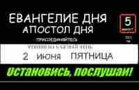 ЕВАНГЕЛИЕ И АПОСТОЛ ДНЯ 5 МИНУТ 2 ИЮНЯ ПЯТНИЦА 2023 ГОД - YouTube